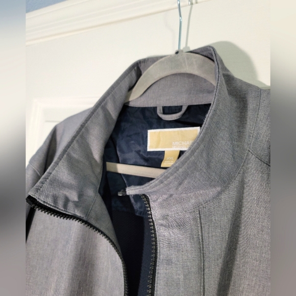 Michael Kors Men's Bomber Jacket Grey Polyester Windbreaker Lined Size 2XL - Picture 10 of 14